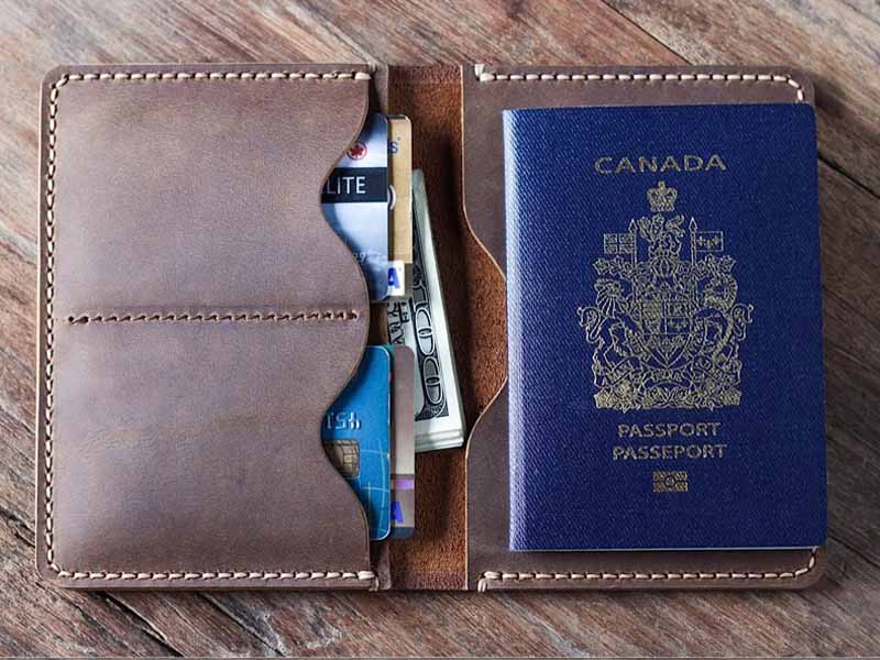 Leather Passport Wallet 021P