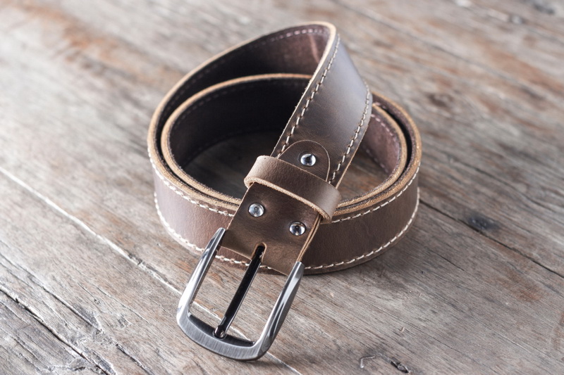 Striking Brown Leather Belts for Men with Hidden Pocket - Gifts For Men