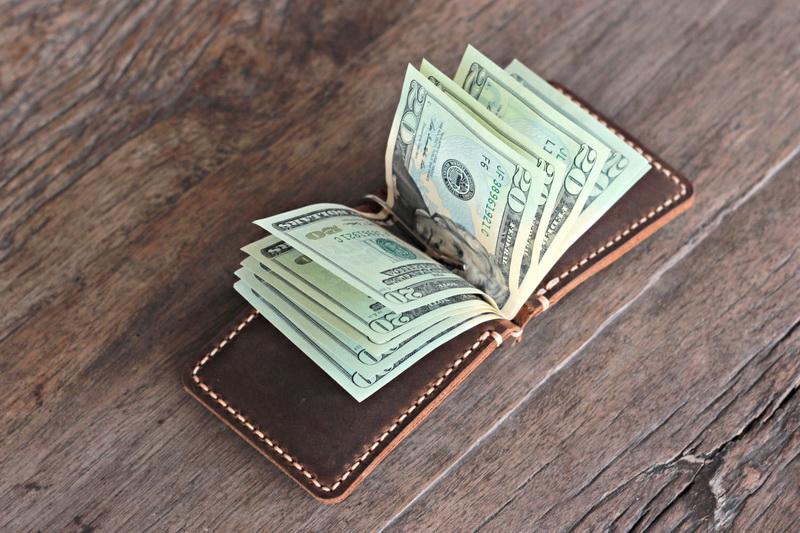Best Selling Personalized Custom Money Clip Leather Wallets - Gifts For Men