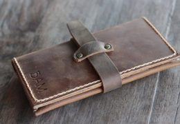 iPhone 6 Leather Wallet Case with Strap