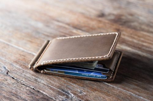 Elegant Leather Money Clip Wallet for Men