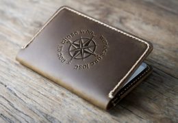 Leather Passport Holder - Not All Those Who Wonder Are Lost