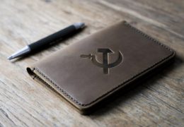Hammer and Sickle Leather Notebook Journal