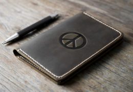 Peace Leather Notebook Journal