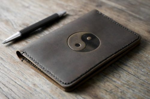 Yin and Yang Leather Notebook Journal